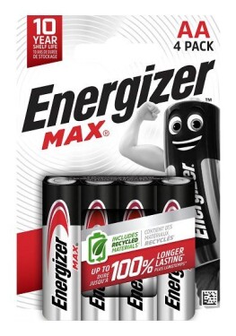 Alkalické tužkové baterie AA 4ks - Energizer Max