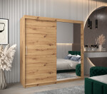 Šatní skříň Abi T2 Barva korpusu: Bílá, Rozměry: 150 cm, Dveře: Černá