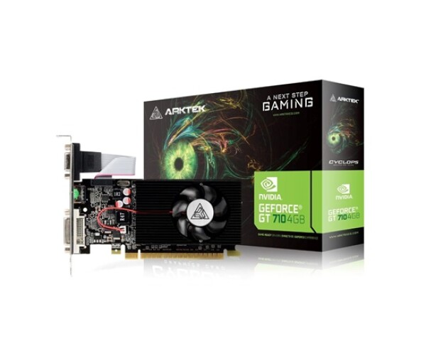 ARKTEK VGA NVIDIA GeForce GT 710 4GB, GT 710, 4GB DDR3, 1xHDMI, 1xDVI, 1xVGA EDF_1777094