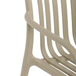 Židle jídelní, stohovatelná, cappucino plast