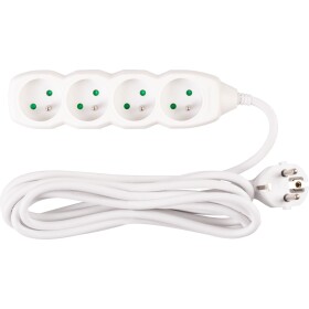 STREND PRO 213327 Prodlužovací kabel, 3m, 4 zásuvky, 3×1mm, bílý