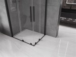 MEXEN/S - Velar Duo čtvercový sprchový kout 90 x 80, transparent, černá 871-090-080-02-70