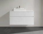 VILLEROY & BOCH - Collaro Umyvadlová skříňka, 1000x548x500 mm, 2 zásuvky, Glossy White C01700DH