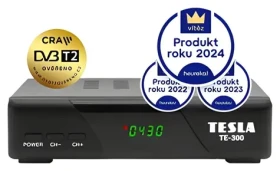 TESLA TE-300 / DVB-T2 přijímač / H.265 / HEVC / CRA ověřeno / CEC (8594163278311)