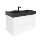 Koupelnová skříňka s umyvadlem SAT B-Way 99x50x45 cm bílá lesk BWAY2100WU2B2B BWAY2100WU2B2B