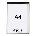 Djois ochranný magnetický rámeček s kapsou, A4, otevřený shora, černý, 5 ks