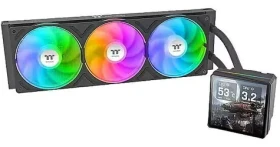 Thermaltake TH360 V3 Ultra ARGB Sync černá / AIO vodní chladič CPU / 3x 120 mm / 2500 RPM / 37,8 dB / LCD 3,95" (CL-W474-PL12SW-A)