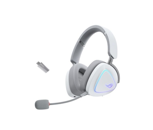 ASUS sluchátka ROG DELTA II, Bezdrátové 2.4GHz, ARGB, bílá EDF_1663081