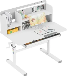 Mark Adler Study 5.7 šedá / Dětský nastavitelný psací stůl / pro děti od 90 do 160 cm (MA-STUDY 5.7 GREY)