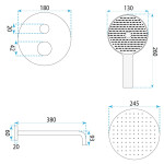 REA - Podomítková sprchová sada Maxim Brush Gold + BOX REA-P7066