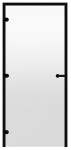 Dveře do parní sauny ALU HARVIA 9x21, čiré 890x2090 mm, černý rám CDA92104BLL
