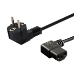CL-115 Napájecí kabel Schuko - IEC C13 úhlový / Napájecí kabel / CEE7/7 - IEC C13 / 1,2 m / černá (SAVKABELCL-115)