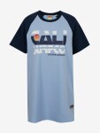 Černo-modré dámské šaty potiskem Superdry Cali Surf Raglan Tshirt Dress