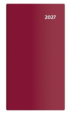Diář 2027 kapesní - Torino čtrnáctidenní - bordó