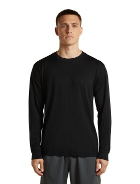 Pánské merino triko dlouhý rukáv ICEBREAKER Mens Merino 150 Tech Lite LS Relaxed Tee, Black velikost: M