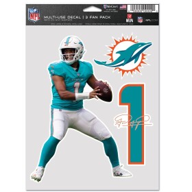 Samolepka Miami Dolphins NFL Tua Tagovailoa #1 Player Set (3 ks)% 1 ks