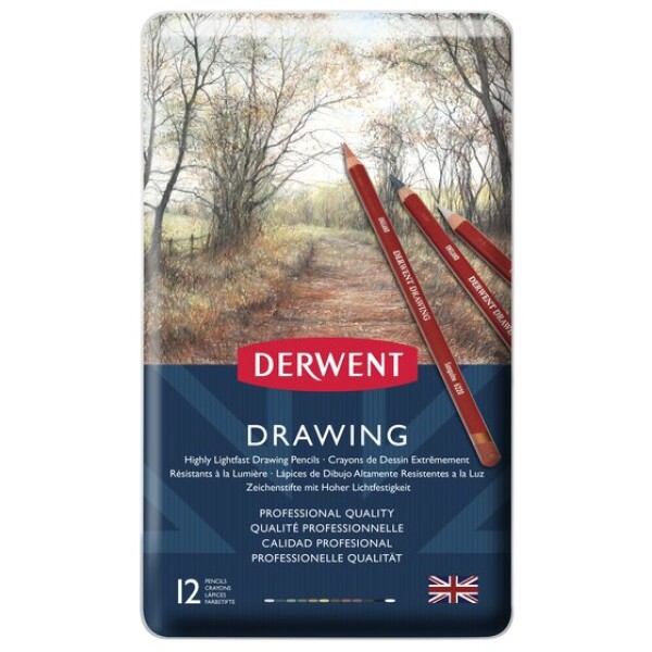 Derwent Drawing sada 12 přírodních pastelek