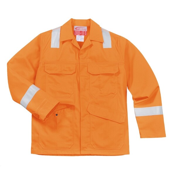 Montérková bunda BIZFLAME PLUS FR25 nehořlavá s reflexními prvky oranžová 3XL - oranžová