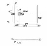 KLUDI - Terra Sprchová vanička 100x80 cm, matná bílá 08DW0853