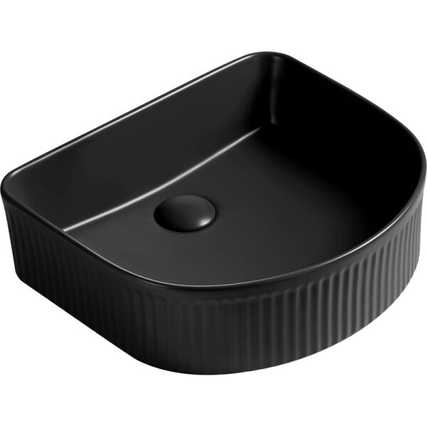 MEXEN - Grovo umyvadlo na desku reliéf 40 x 35, černá mat 22304085