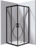 DEANTE - Funkia Evo čtvercový kout s vaničkou, 80x80 cm – vzor vlna KYCPNB88P