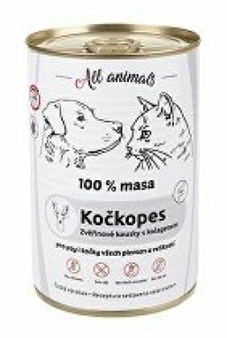 All Animals kočkopes Zvěřinové kousky s kolagenem 400g