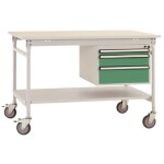 Manuflex LD1113.6011 ESD ESD pracovní stůl UNIDESK s kaučuk deska, rezedově zelená RAL 6011, Šxhxv = 2000 x 800 x 720-73