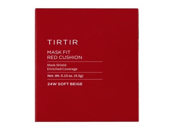 Tirtir Mask Fit Red Cushion 24W Soft Beige Mini kompaktní make-up v houbičce 4,5 g