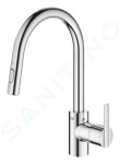 GROHE - Feel Dřezová baterie s výsuvnou sprškou, chrom 31486001