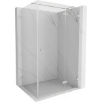 MEXEN/S - Lunar T sprchový kout dveře křídlové pravá 75 x 70, transparent, nikl kartáčovaný 834T-075-070-97-00-P