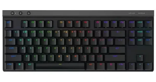 Logitech G515 TKL černá / Bezdrátová herní klávesnice / ES layout / Bluetooth + USB LIGHTSPEED přijímač / RGB (920-012559)