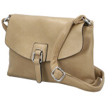 Trendy dámská koženková crossbody kabelka Derika, béžová