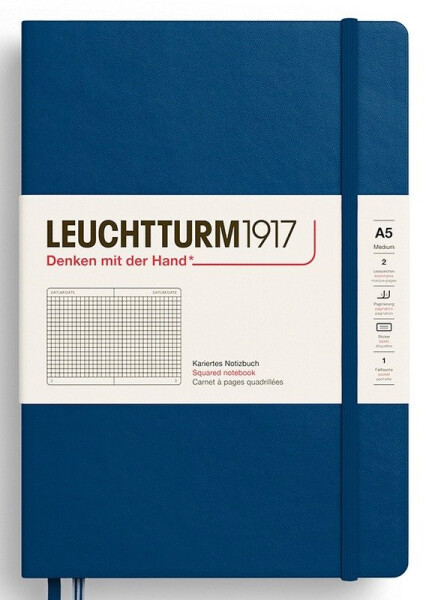 Zápisník Indigo Hardcover Medium (A5) čtverečkovaný