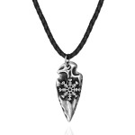 Pánský náhrdelník Ódinovo kopí GUNGNIR symbol VEGVISIR, 60 cm cm (prodloužení) Vintage