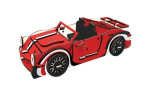 Dřevěné 3D puzzle Červený kabriolet