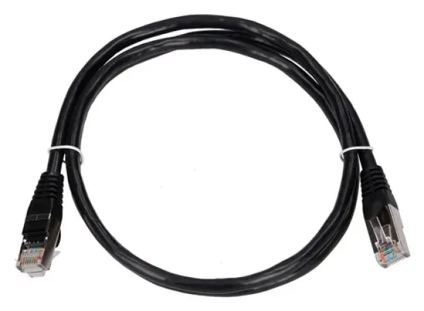 Extralink CAT5e FTP černá / Patch kabel / RJ45-RJ45 / 1 m / PVC