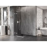 MEXEN/S - Lunar T sprchový kout dveře křídlové levá 80 x 80, transparent, bílá 834T-080-080-20-00-L