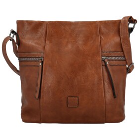 Trendy dámská koženková crossbody kabelka Nanya, hnědá