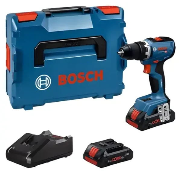 Bosch GSR 18V-65 Professional modrá / Aku vrtací šroubovák / 18V / 63 Nm / 2x 4,0 Ah / L-BOXX (06019N3206)