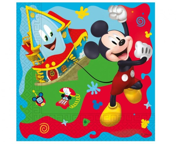 Mickey Mouse ubrousky 20 ks 33 cm x 33 cm Mickey Mouse ubrousky 20 ks 33 cm x 33 cm