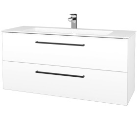 Dřevojas - Umyvadlová skříňka GIO SZZ2 120 - M01 Bílá mat / Úchytka T06 / M01 Bílá mat 406394H