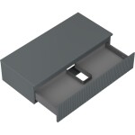 MEXEN/S - Rivel koupelnová skříňka pod umyvadlo 100 cm s deskou, 1 šuplík, reliéf , grafit mat 91A20-10023-1-BFC66