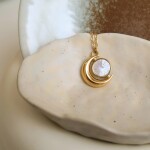 ELENYS Luna – pozlacený náhrdelník 18K žluté zlato Délka náhrdelníku: 40+5 cm / max. 45 cm
