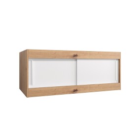 Nástavec na skříň Abi Barva korpusu: Dub artisan, Rozměry: 120 cm, Dveře: Bílá