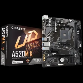 GIGABYTE A520M K / Základní deska / AMD A520 / AM4 / 2x DDR4 / 4x SATA III / mATX (A520M K)