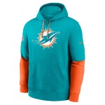 Nike Pánská mikina Miami Dolphins NFL 2024 Sideline Club Hoodie Velikost: XL