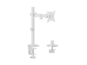 Equip Stolní držák monitoru 17"-32" bílá / Držák monitoru / VESA 75-100 mm / Nosnost 9 kg / Otočný 360° (650166)