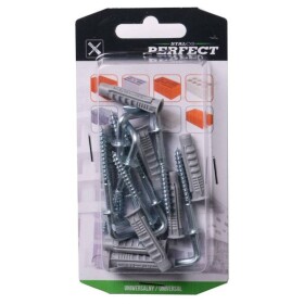Hmoždinka univerzální s rovným háčkem, 8/4.6 x 46 mm, nylon, STALCO PERFECT, bal.4 ks