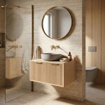 REA - Koupelnová skříňka pod umyvadlo Core 80cm Beige REA-M0407