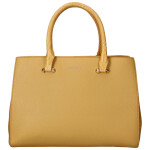 Trendy dámská koženková kabelka do ruky Sonia, žlutá